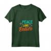 Donna Belize - Maglietta Collo a V con Design Peace Love - Ideale come Souvenir o Regalo per Amanti del Belize