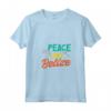 Donna Belize - Maglietta Collo a V con Design Peace Love - Ideale come Souvenir o Regalo per Amanti del Belize