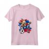 Donna Divertente Dabbing Cane Belize Calcio - Bandiera Sport Maglietta con Collo a V - Unique Belize Football Fan Apparel