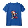 Donna Divertente Dabbing Cane Belize Calcio - Bandiera Sport Maglietta con Collo a V - Unique Belize Football Fan Apparel