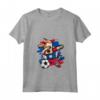 Donna Divertente Dabbing Cane Belize Calcio - Bandiera Sport Maglietta con Collo a V - Unique Belize Football Fan Apparel