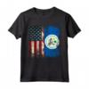 RADICI BELIZEANE | Mezza bandiera americana | USA BANDIERA Belize bambini Maglietta - Cuore Patriot Americano - Ideale per Compleanno, Festa della Mamma e Mese del Patrimonio Ispanico