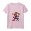 Donna Tamponando Beagle Belize Calcio - Bandiera del Belize Maglietta con Collo a V - Regalo per Fan di Calcio e Amanti dei Cani Beagle