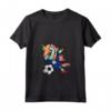 Donna Dabbing Unicorn Unicorno Belize Calcio - Bandiera del Belize Maglietta con Collo a V - Regalo per Fan della Squadra di Calcio del Belize