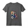 Donna Dabbing Unicorn Unicorno Belize Calcio - Bandiera del Belize Maglietta con Collo a V - Regalo per Fan della Squadra di Calcio del Belize