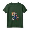 Donna Dabbing Unicorn Unicorno Belize Calcio - Bandiera del Belize Maglietta con Collo a V - Regalo per Fan della Squadra di Calcio del Belize