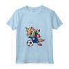 Donna Dabbing Unicorn Unicorno Belize Calcio - Bandiera del Belize Maglietta con Collo a V - Regalo per Fan della Squadra di Calcio del Belize