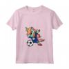 Donna Dabbing Unicorn Unicorno Belize Calcio - Bandiera del Belize Maglietta con Collo a V - Regalo per Fan della Squadra di Calcio del Belize