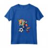 Donna Dabbing Unicorn Unicorno Belize Calcio - Bandiera del Belize Maglietta con Collo a V - Regalo per Fan della Squadra di Calcio del Belize