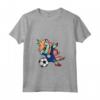 Donna Dabbing Unicorn Unicorno Belize Calcio - Bandiera del Belize Maglietta con Collo a V - Regalo per Fan della Squadra di Calcio del Belize
