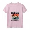 Donna Belize - Maglietta con Collo a V - Belize in te Stesso - Ideale per Amanti del Belize in Vacanza