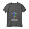 Donna Belize Maglietta con Collo a V - Esplora il Paradiso Tropicale del Belize con Design Spiaggia