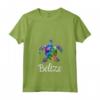 Donna Belize Maglietta con Collo a V - Esplora il Paradiso Tropicale del Belize con Design Spiaggia