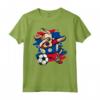 Divertente Dabbing Cane Belize Calcio - Bandiera Sport Maglietta - Funny Soccer Dog T-shirt for Belize Fans and Players