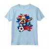Divertente Dabbing Cane Belize Calcio - Bandiera Sport Maglietta - Funny Soccer Dog T-shirt for Belize Fans and Players