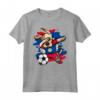 Divertente Dabbing Cane Belize Calcio - Bandiera Sport Maglietta - Funny Soccer Dog T-shirt for Belize Fans and Players