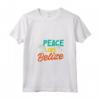 Donna Belize Belize Maglietta con Collo a V - Design Peace Love Belize - Ideale come Souvenir o Regalo
