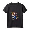 Donna Unicorno Dabbing - Bandiera del Belize Calcio Maglietta con Collo a V - Ideale per i Tifosi della Squadra di Calcio del Belize
