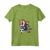 Donna Unicorno Dabbing - Bandiera del Belize Calcio Maglietta con Collo a V - Ideale per i Tifosi della Squadra di Calcio del Belize