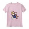 Donna Unicorno Dabbing - Bandiera del Belize Calcio Maglietta con Collo a V - Ideale per i Tifosi della Squadra di Calcio del Belize