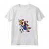 Donna Unicorno Dabbing - Bandiera del Belize Calcio Maglietta con Collo a V - Ideale per i Tifosi della Squadra di Calcio del Belize