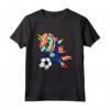 Dabbing Unicorn Unicorno Belize Calcio - Bandiera del Belize Maglietta - Ideale per un Tifoso della Squadra di Calcio del Belize