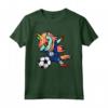 Dabbing Unicorn Unicorno Belize Calcio - Bandiera del Belize Maglietta - Ideale per un Tifoso della Squadra di Calcio del Belize