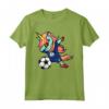 Dabbing Unicorn Unicorno Belize Calcio - Bandiera del Belize Maglietta - Ideale per un Tifoso della Squadra di Calcio del Belize