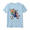 Dabbing Unicorn Unicorno Belize Calcio - Bandiera del Belize Maglietta - Ideale per un Tifoso della Squadra di Calcio del Belize