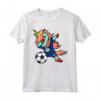 Dabbing Unicorn Unicorno Belize Calcio - Bandiera del Belize Maglietta - Ideale per un Tifoso della Squadra di Calcio del Belize