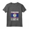 Donna Belize Belize Maglietta con Collo a V - I'm Belizean, Nothing Scares Me - Accessori Belize perfetti per la Vacanza