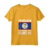 Donna Belize Belize Maglietta con Collo a V - I'm Belizean, Nothing Scares Me - Accessori Belize perfetti per la Vacanza