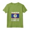 Donna Belize Belize Maglietta con Collo a V - I'm Belizean, Nothing Scares Me - Accessori Belize perfetti per la Vacanza