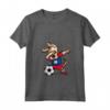 Donna Dabbing Dog Belize Calcio Bandiera - Maglietta con Collo a V per Tifosi - Ideale come Regalo di Compleanno o Natale
