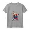 Donna Dabbing Dog Belize Calcio Bandiera - Maglietta con Collo a V per Tifosi - Ideale come Regalo di Compleanno o Natale