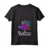 Donna Belize Maglietta con Collo a V - Esplora il Belize con Design Spiaggia Tropicale - Ideale per Amanti dei Viaggi