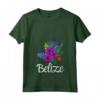 Donna Belize Maglietta con Collo a V - Esplora il Belize con Design Spiaggia Tropicale - Ideale per Amanti dei Viaggi