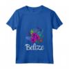Donna Belize Maglietta con Collo a V - Esplora il Belize con Design Spiaggia Tropicale - Ideale per Amanti dei Viaggi