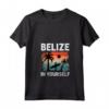 Donna Belize - Maglietta con Collo a V 'Belize in te stesso' - Souvenir Vacanza nel Paese