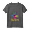 Donna Belize Maglietta con Collo a V - Esplora il Belize con Design Spiaggia - Ideale per Amanti del Viaggio