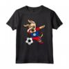 Dabbing Dog Belize Calcio Bandiera del Belize - Divertente Maglietta da Calcio per Tifosi - Regalo Compleanno o Natale