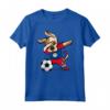 Dabbing Dog Belize Calcio Bandiera del Belize - Divertente Maglietta da Calcio per Tifosi - Regalo Compleanno o Natale