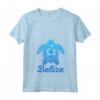 Donna Belize Maglietta con Collo a V - Esplora il Belize con Design Spiaggia - Ideale per Appassionati di Viaggi