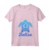 Donna Belize Maglietta con Collo a V - Esplora il Belize con Design Spiaggia - Ideale per Appassionati di Viaggi