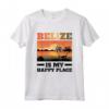 Belize Belize Maglietta - Design Belize is my Happy Place - Accessori Perfetti per gli Amanti del Belize