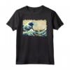La Grande Onda di Katsushika Hokusai - Maglietta Arte Giapponese con Design Elegante - Ideale per Appassionati d'Arte