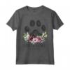 Berger Picard Gifts - Stampa floreale con zampa di cane Maglietta - Ideale per gli amanti del Berger Picard