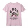 Berger Picard Gifts - Stampa floreale con zampa di cane Maglietta - Ideale per gli amanti del Berger Picard