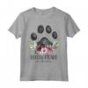 Berger Picard Gifts - Stampa floreale con zampa di cane Maglietta - Ideale per gli amanti del Berger Picard