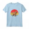 Berger Picard Tramonto Retro Cane Vintage Design Mamma Papà Bambini Maglietta - Il Miglior Regalo per gli Amanti dei Cani - Ideale per Natale, Ringraziamento o Compleanni
